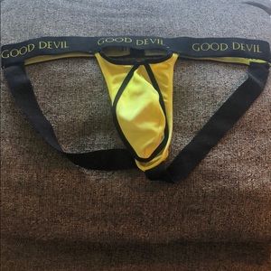 Yellow Good Evil Pouch Jock XL